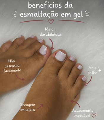 Benefícios da Esmaltação em Gel nos Pés
